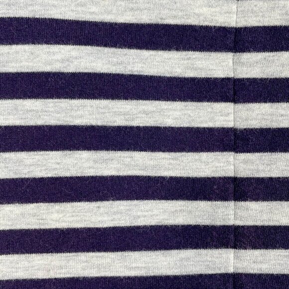 Land's End Cotton Preppy Nautical Sweater Navy & Gray Stripes Size Medium Petite - Picture 6 of 14
